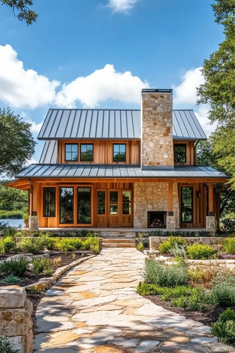 A Small Farmhouse Warmed by Stone Details