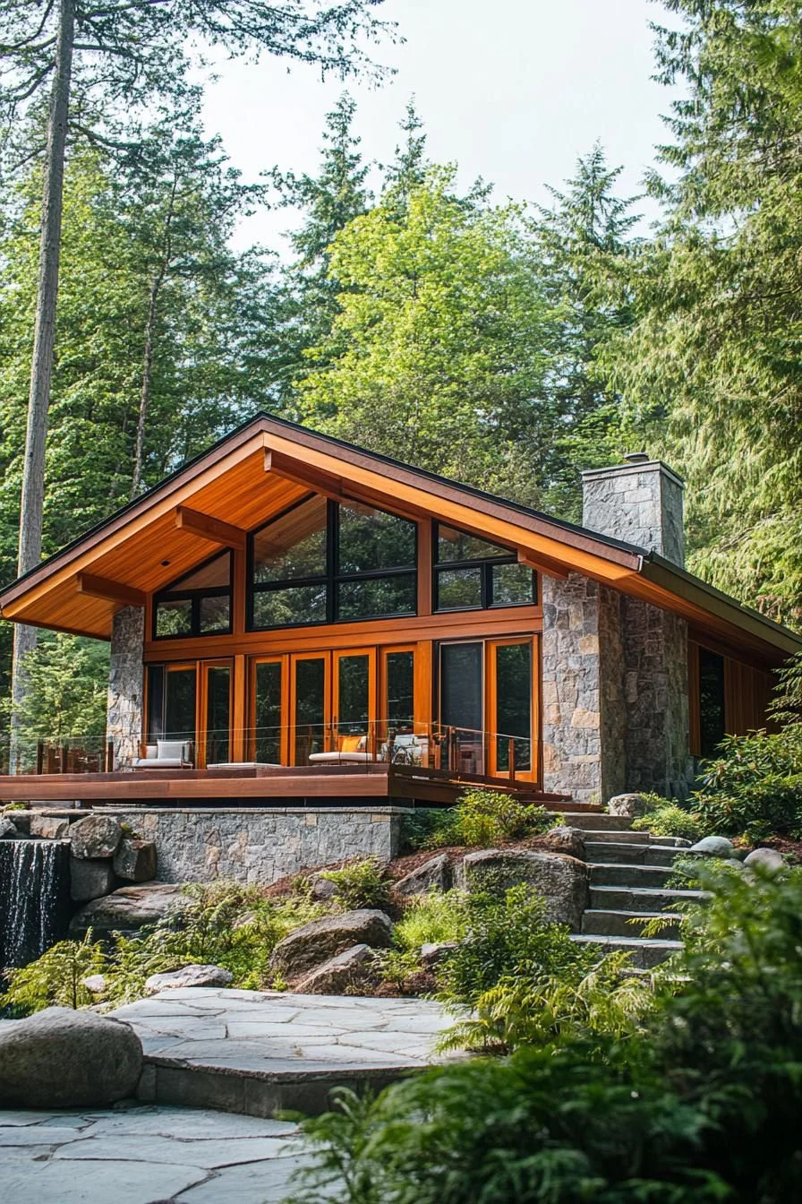 Rustic Elegance in a Forest Retreat