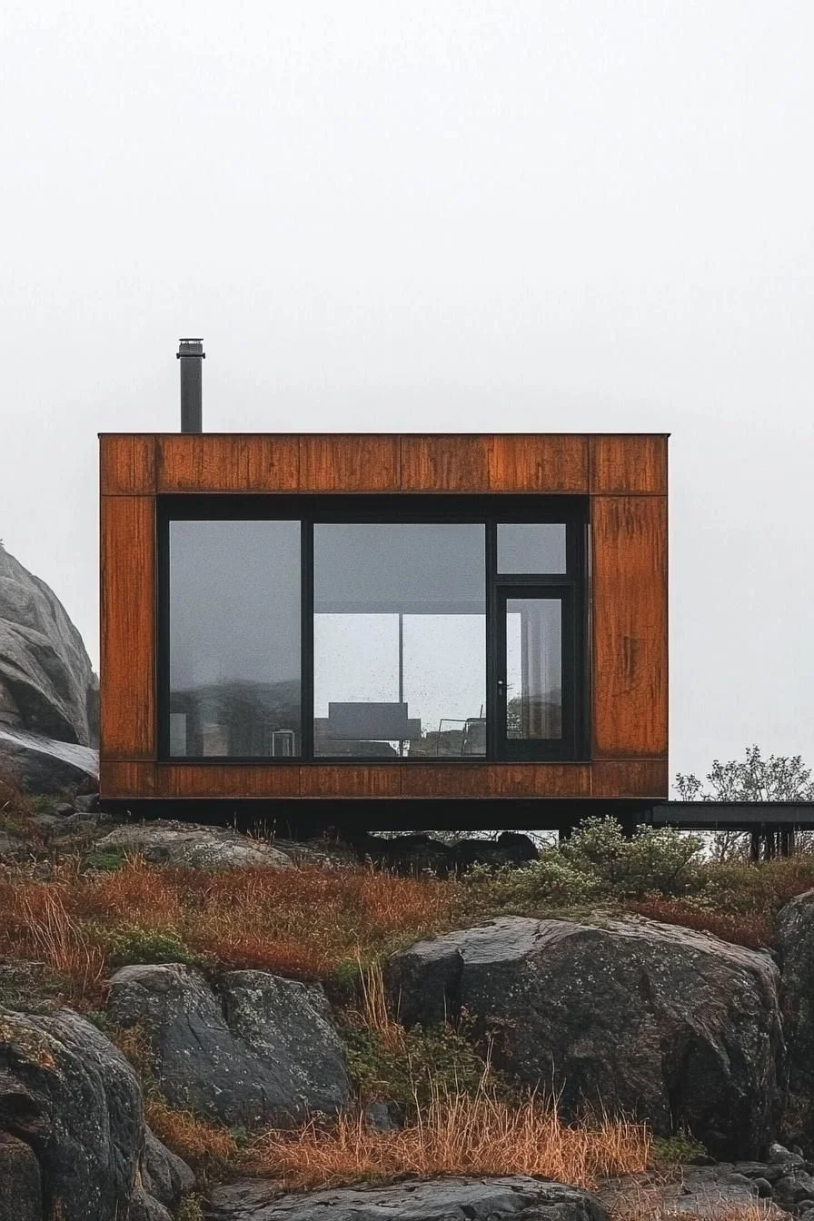 Rustic Rusted Metal Cabin