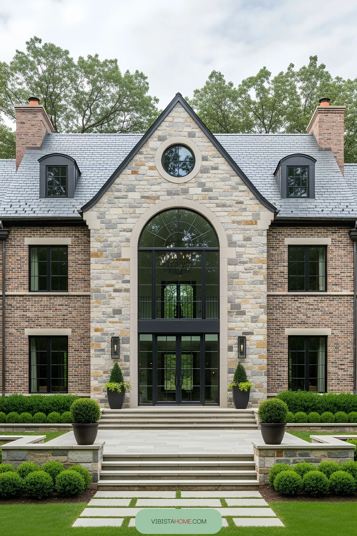 Circular Brick Chateau With Grand Design