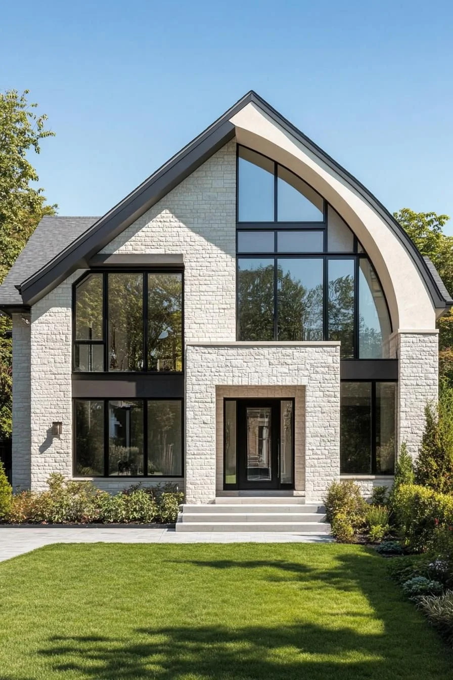 Curved Lines and Wide Glass Windows