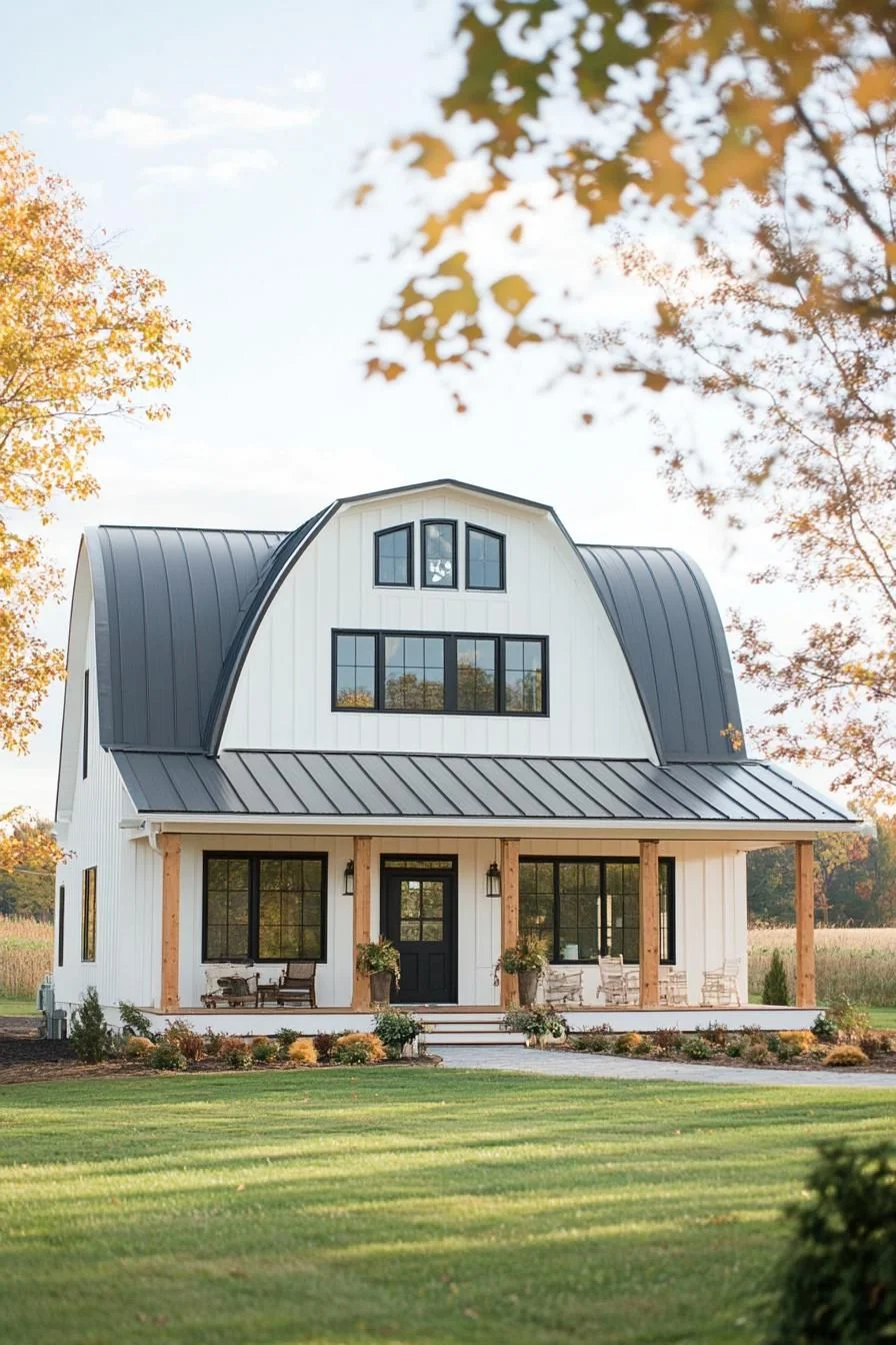 A Barn House Shining on a Sunny Day