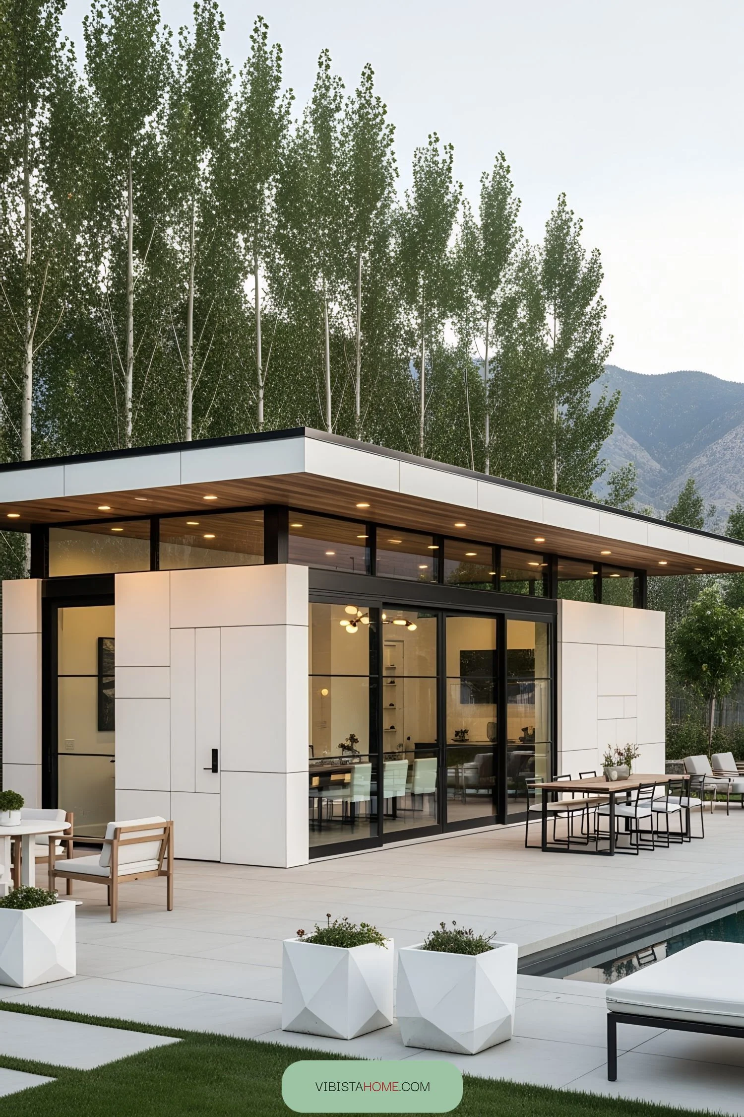 Modern Poolside Retreat With Scenic Views