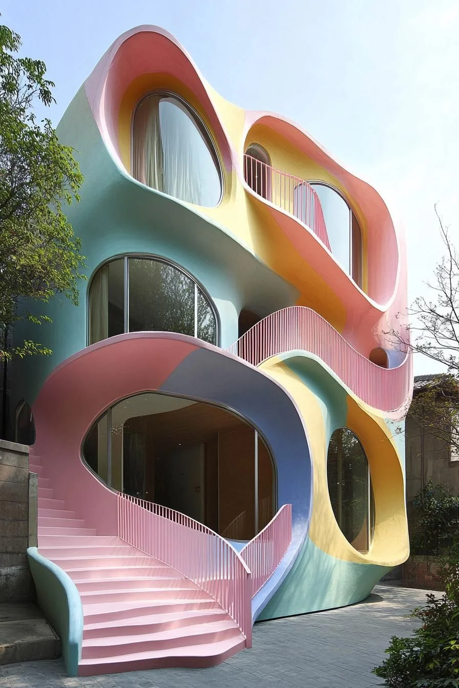 Wave-Patterned Colorful Home Design