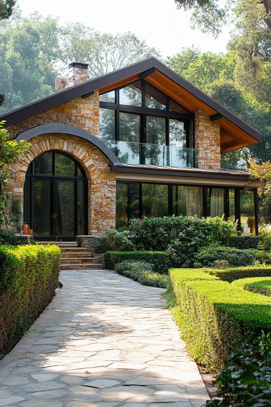 A Stone House Resting Under The Trees