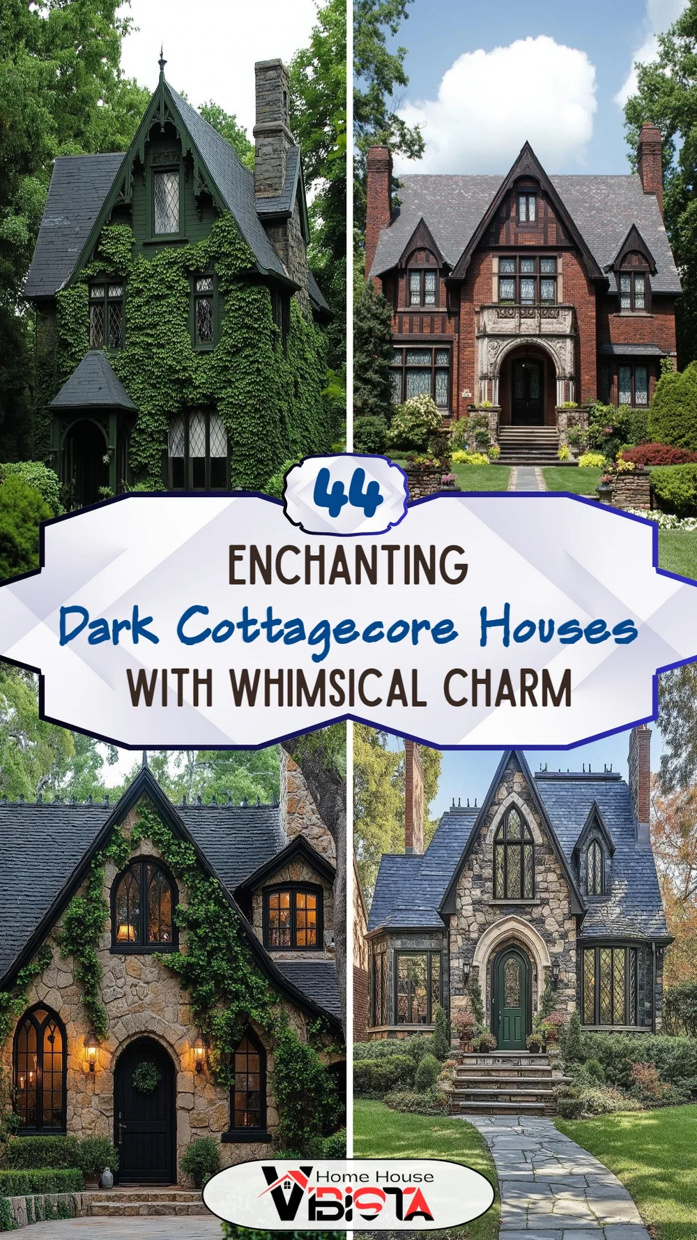 44 Enchanting Dark Cottagecore Houses with Whimsical Charm