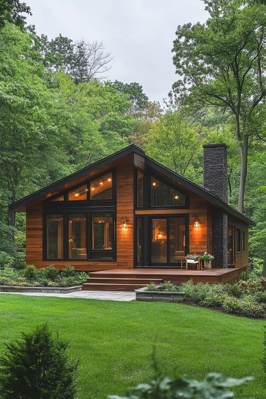 A Green Woodland Cabin Retreat