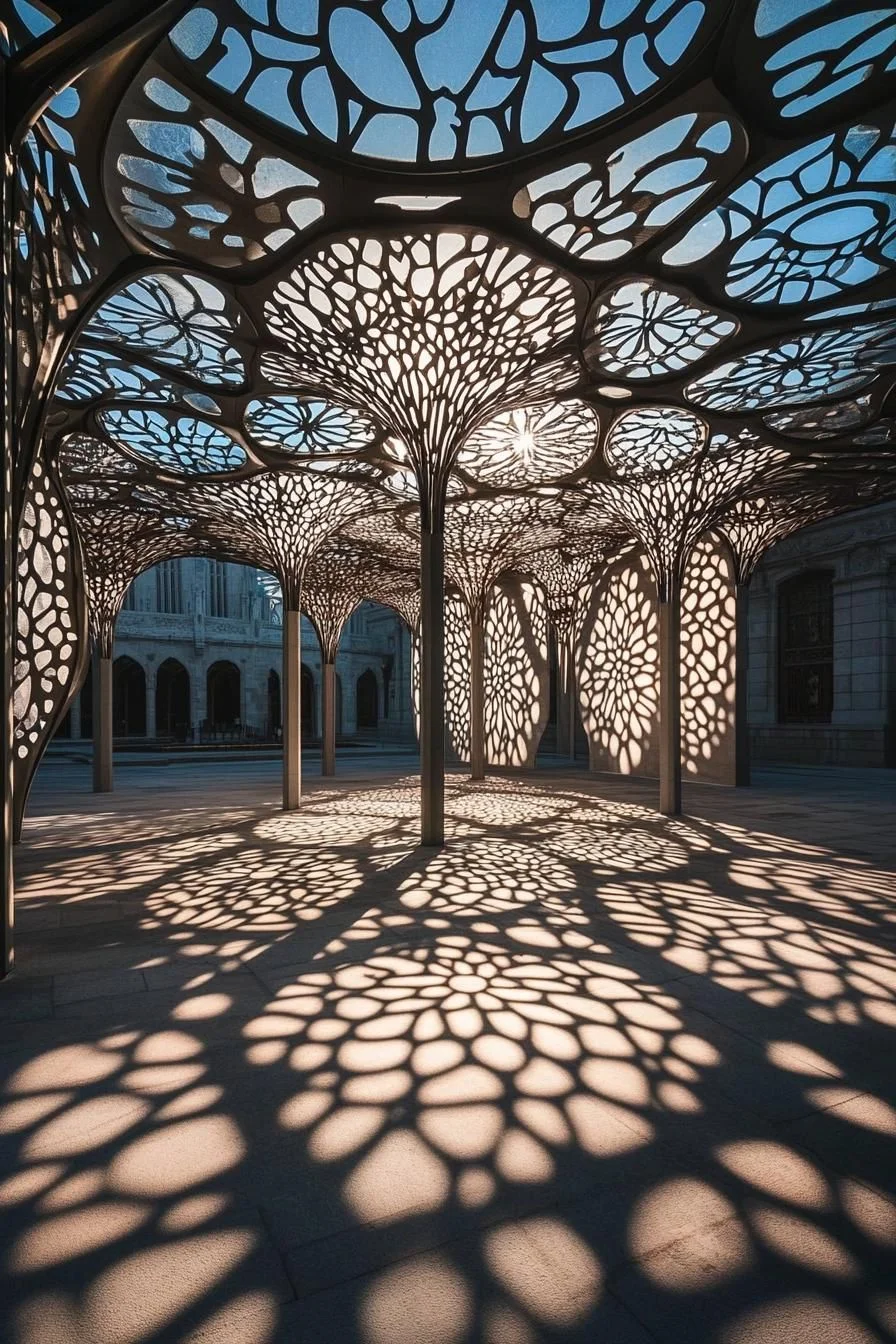 Floral Light and Shadow Pavilion
