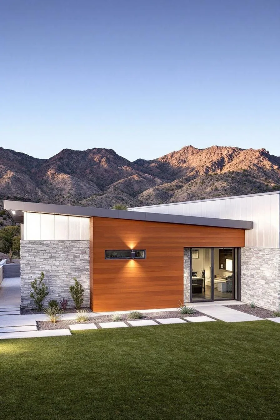 Timber Details at Desert Twilight