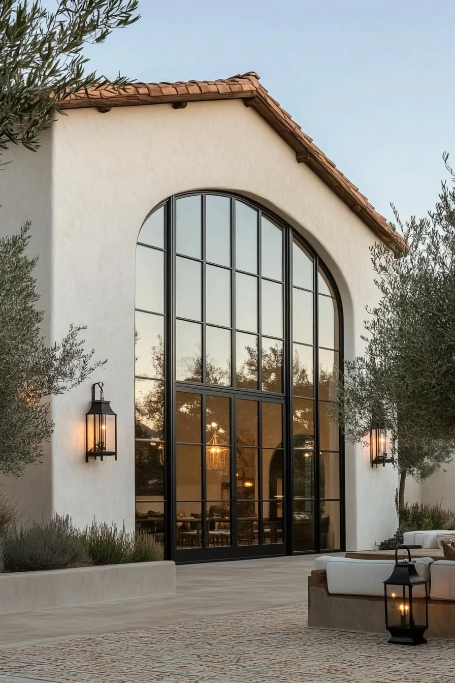 Curved Glass Meets Country Style in This Home