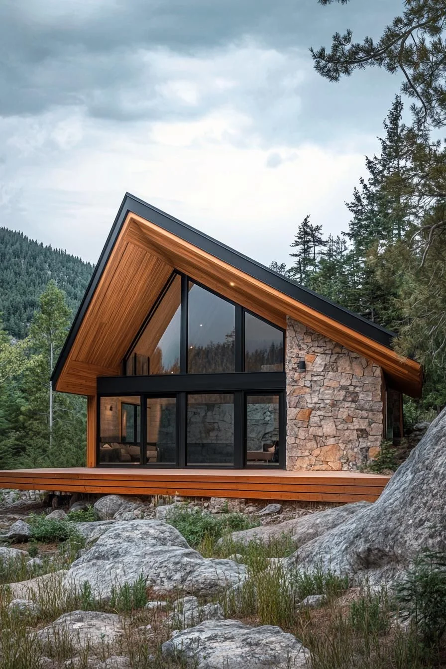 Cozy Wood-Clad Mountain Lodge
