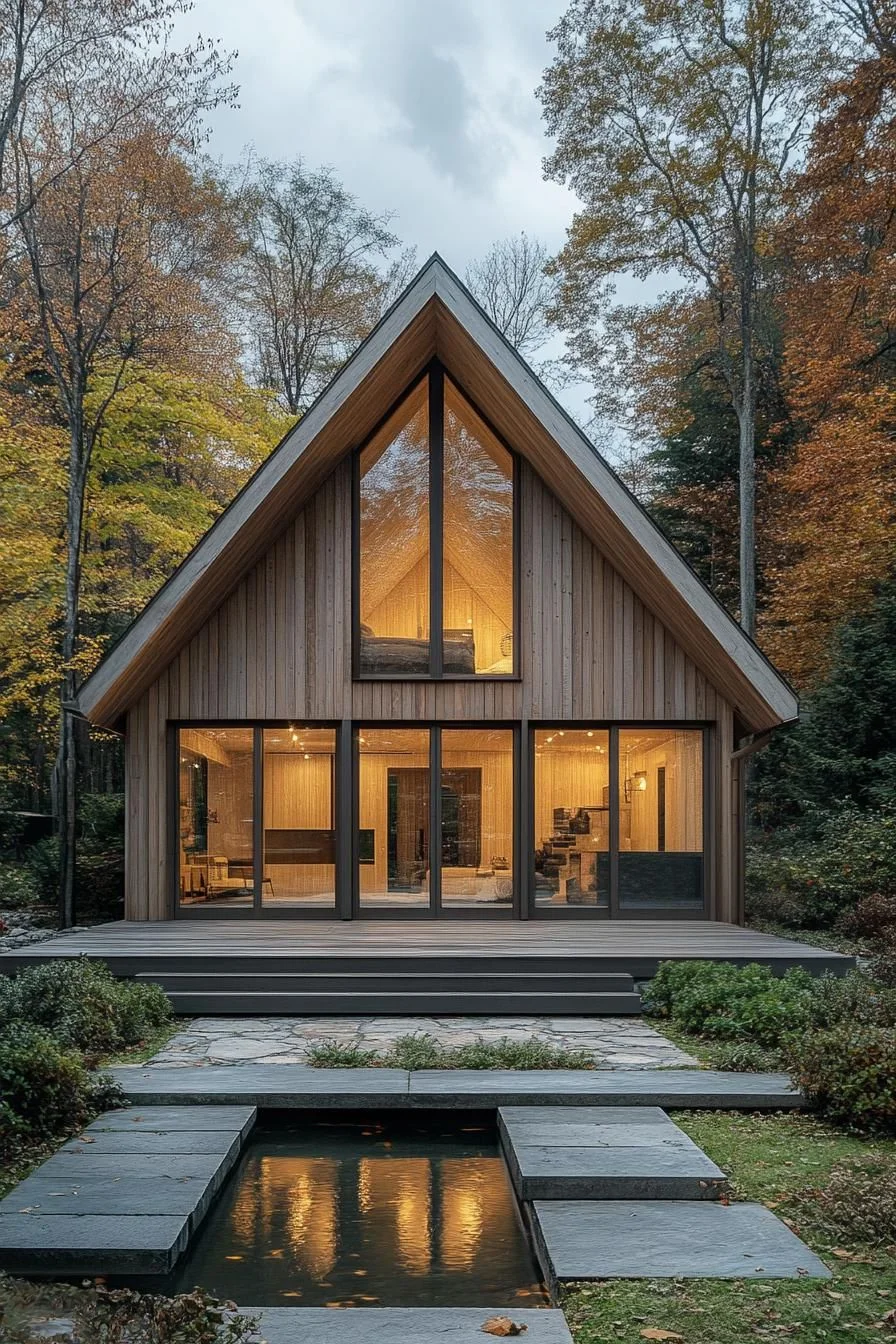 A Quiet Timber A-Frame Lodge