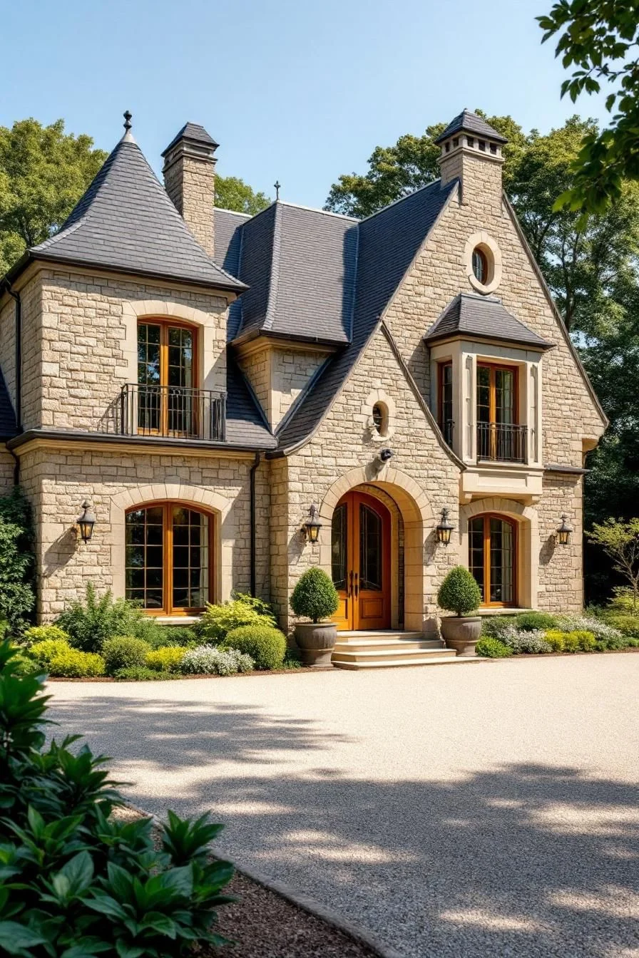 Stone Home Surrounded by Greenery