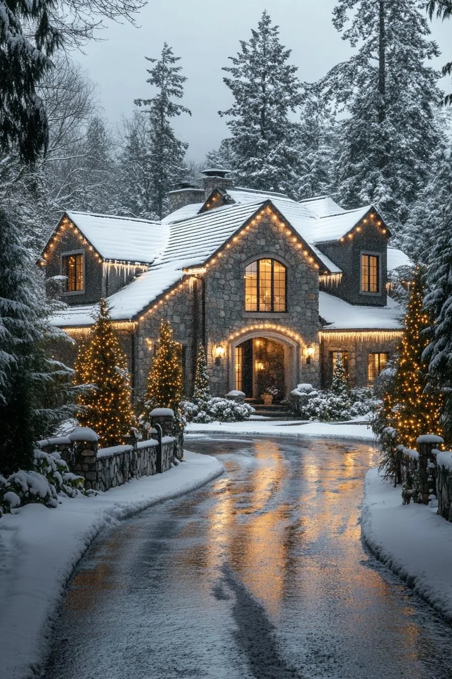 A Stone Cottage Dressed For Winter
