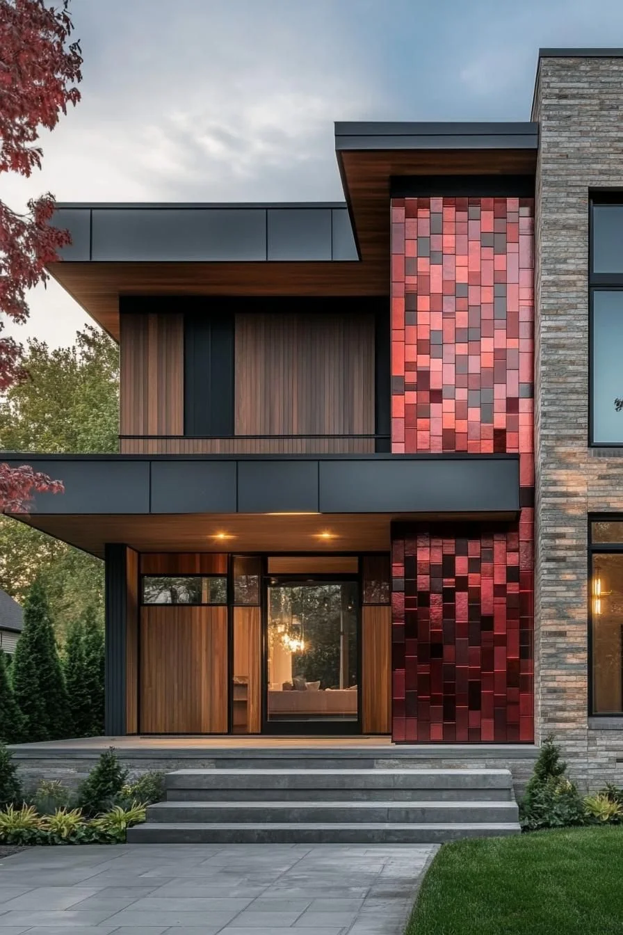 42) Brick and Color Come Together on This Facade