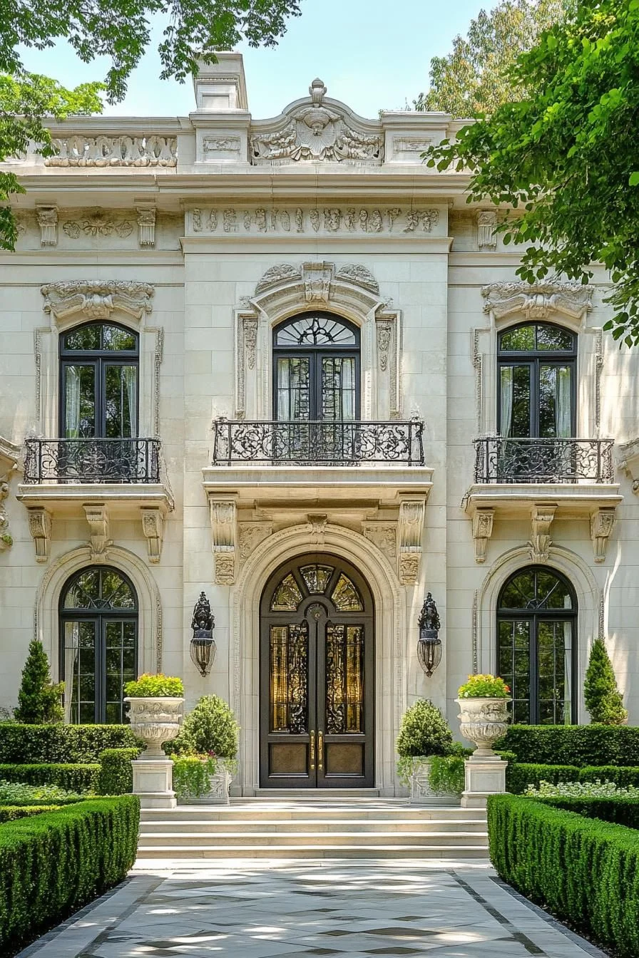 Carved Entryway With Regal Style