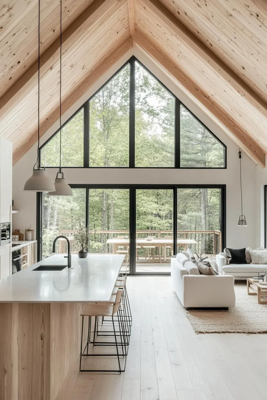 A Scandinavian-Inspired A-Frame Interior