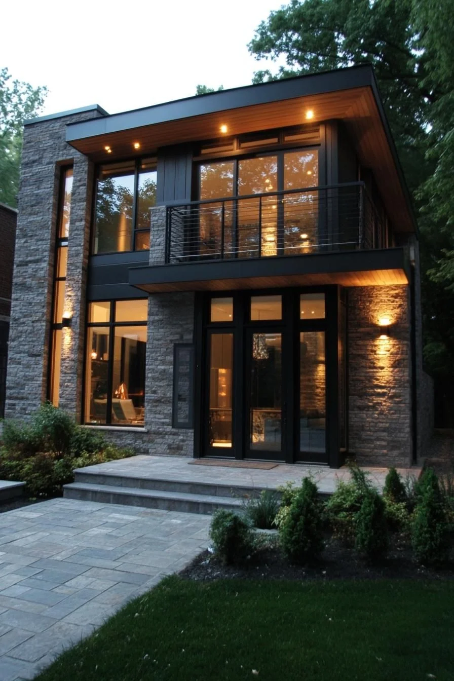 Stone-Clad Sanctuary With Modern Style