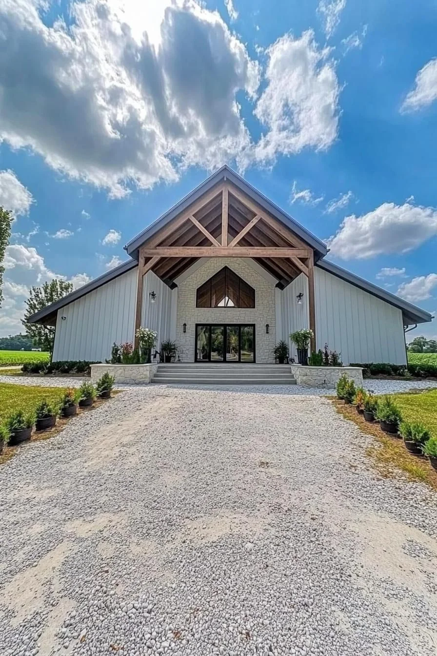 A White Oak Home With a Tall Roofline