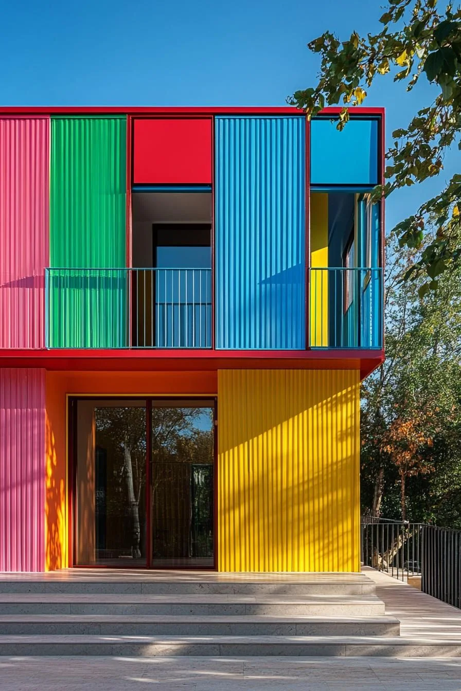 Colorful Curved Facade Architecture