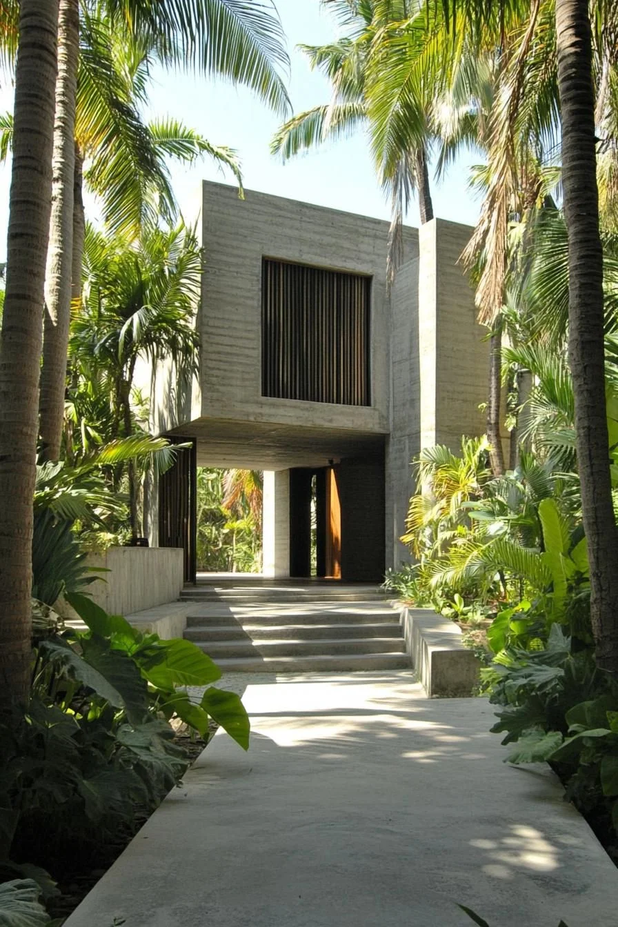 A Concrete Villa Among the Palms