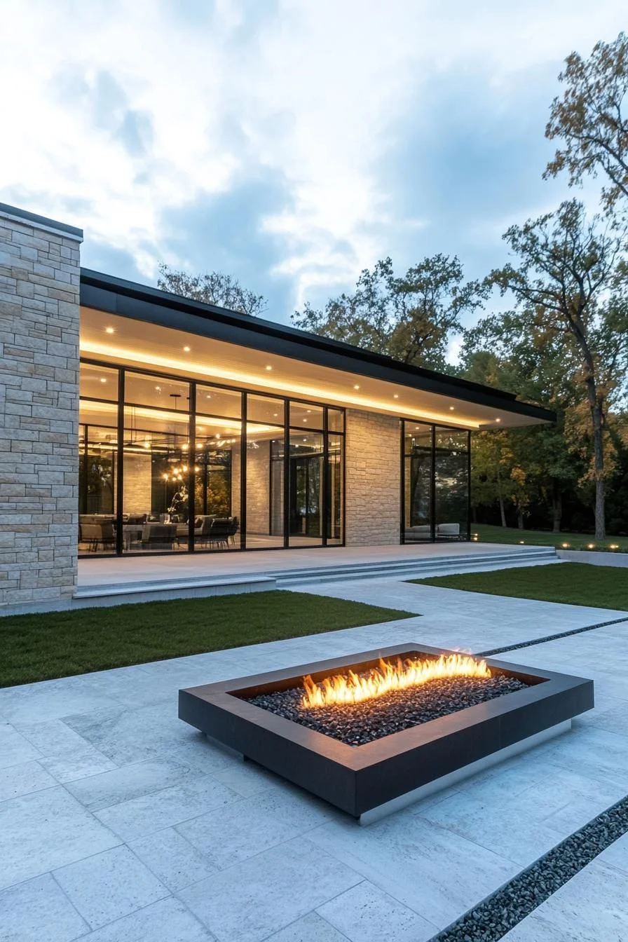 Glowing Glass House Design