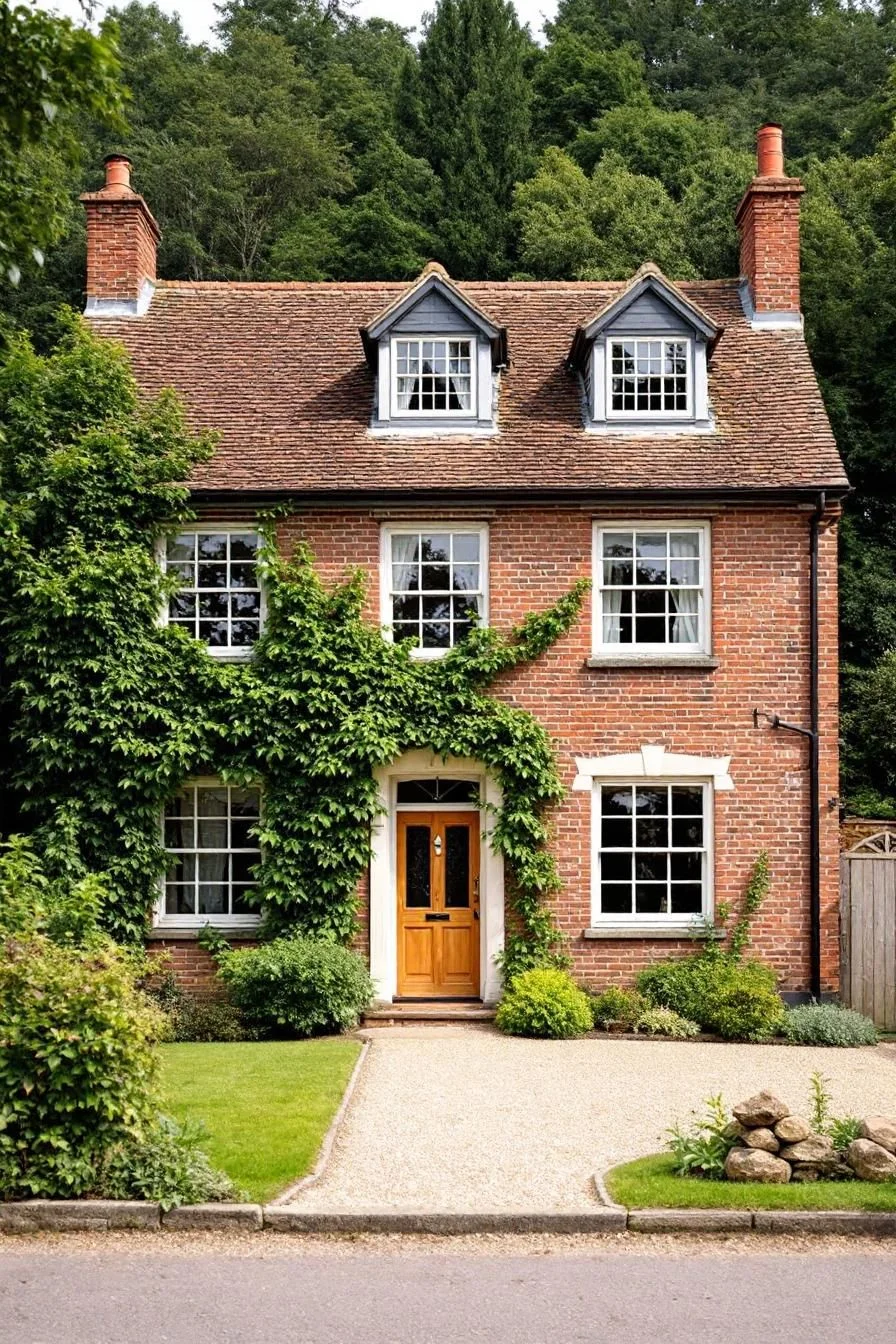 A Brick Cottage Wrapped in Ivy