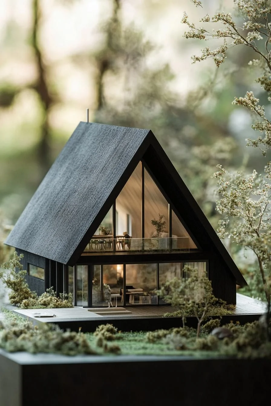 Minimal A-Frame Alpine Retreat Design