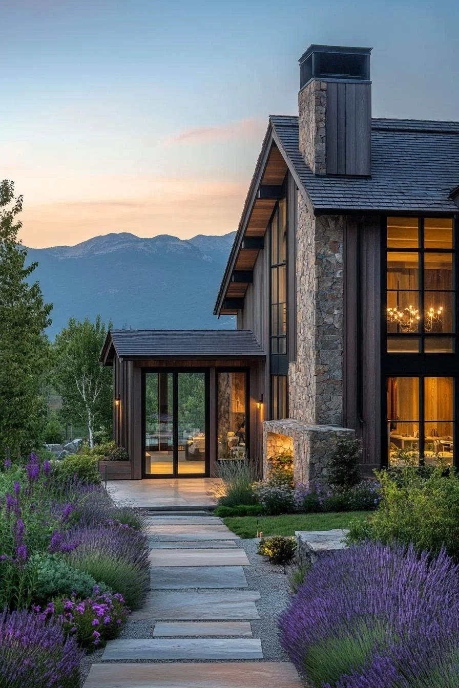 A Dreamy Timber Retreat at Twilight