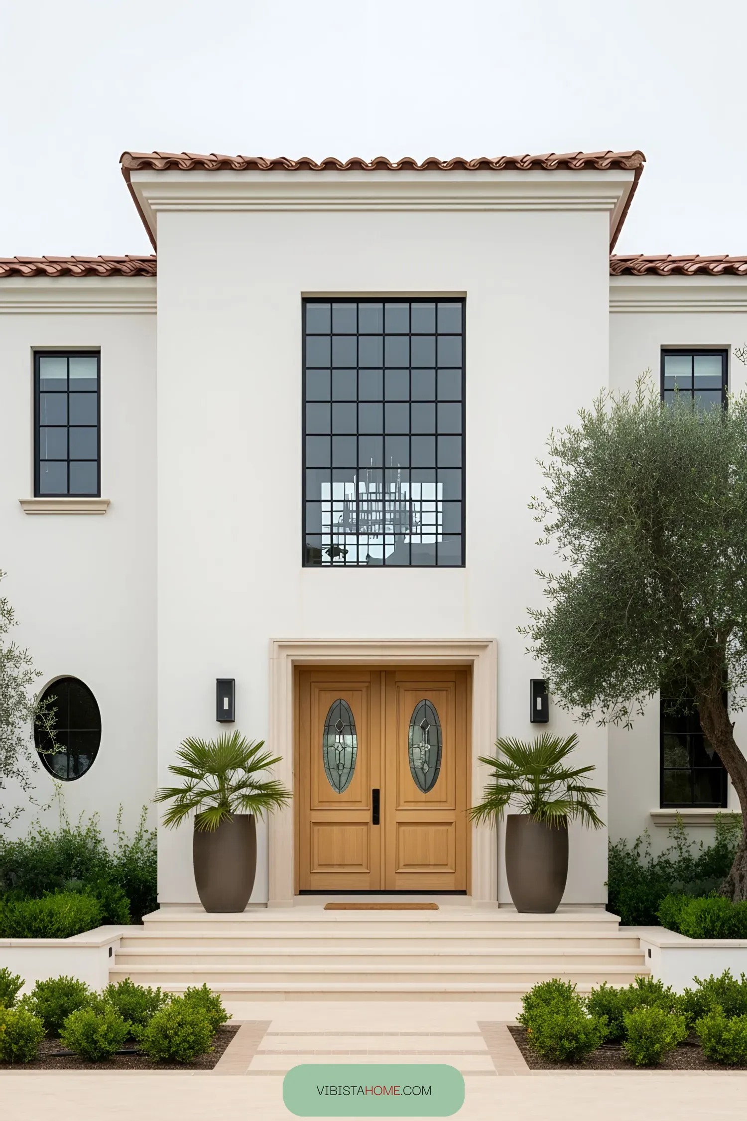 A Grand Entrance to a Spanish Seaside Home