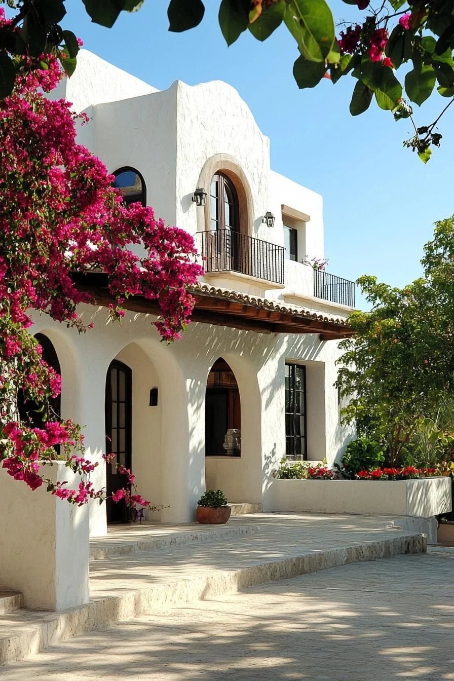 Villa Framed by Bougainvillea Blooms