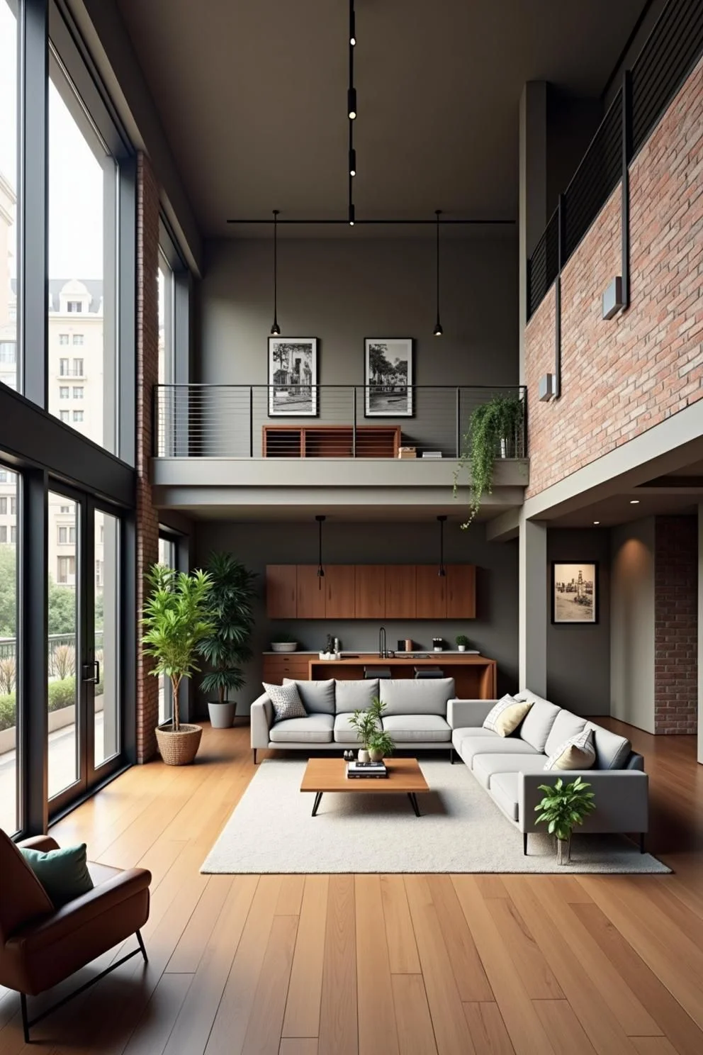 Industrial Loft Filled With Greenery