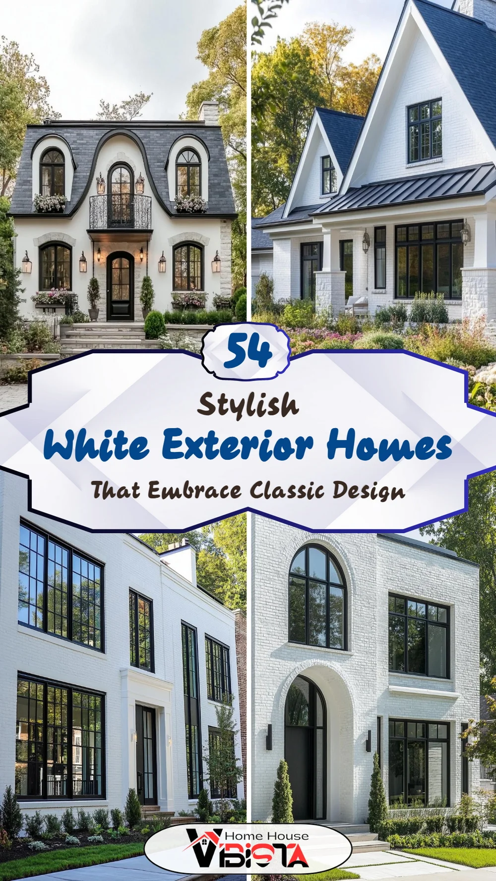 54 White Exterior Homes That Embrace Classic Design