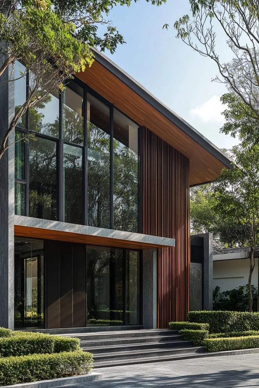 Wood and Glass in a Thai Retreat