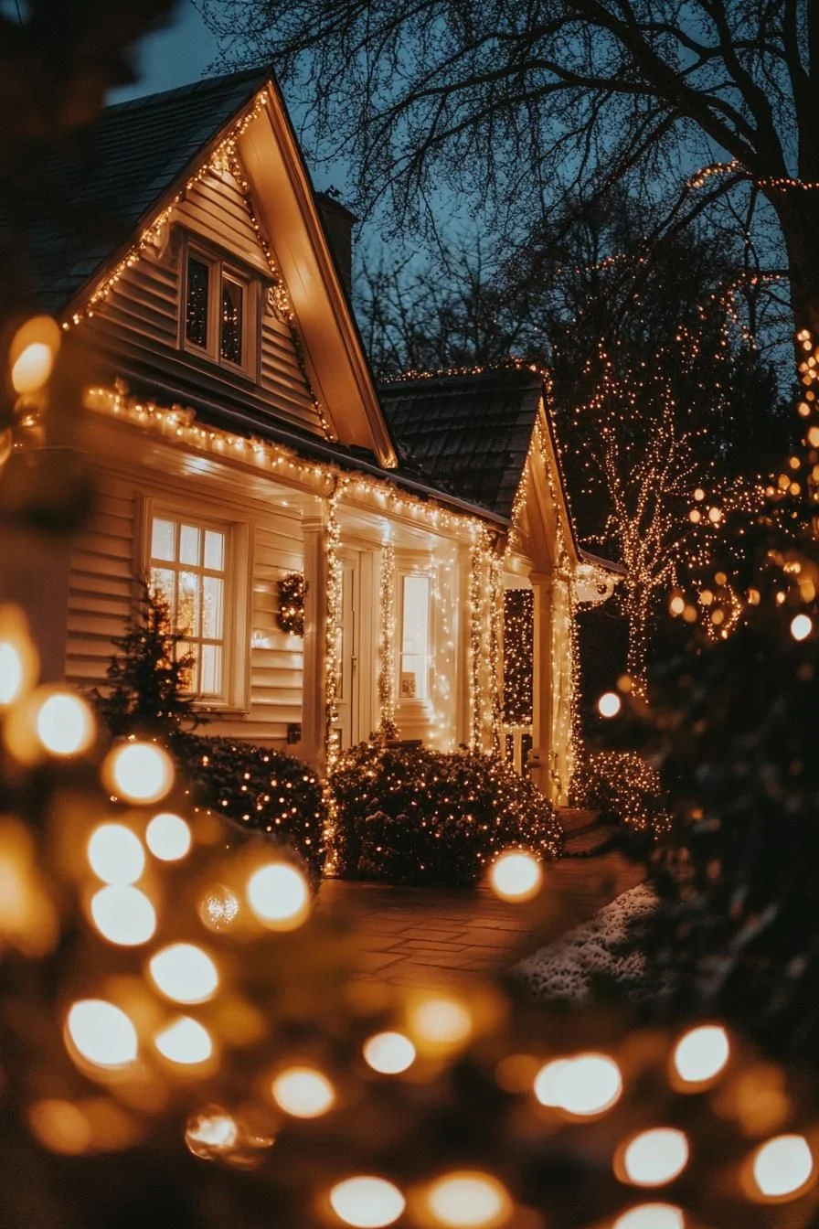 Twinkling Lights Create a Christmas Wonderland