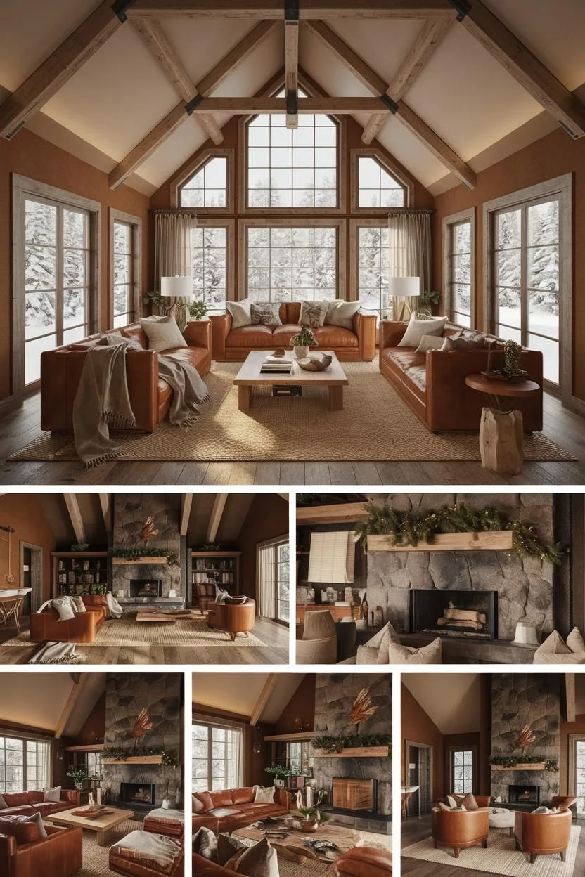 A Lumberjack-Style Cozy Cabin Den