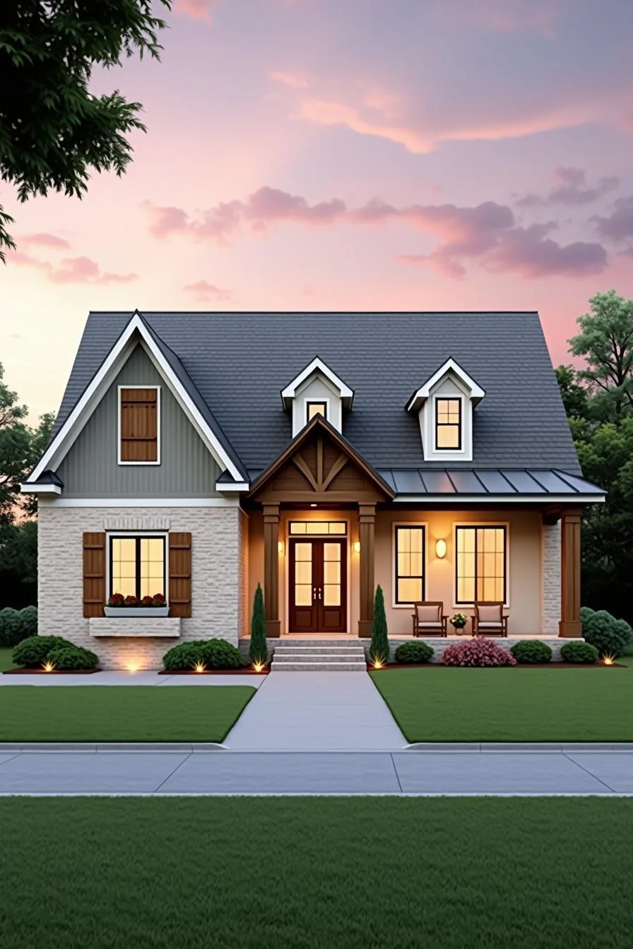Peaked Roof Home Design