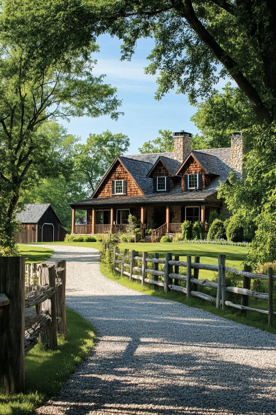 A Cedar Cottage in a Curved Grove