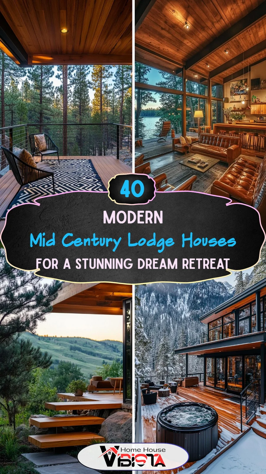 40 Mid Century Lodge Houses for a Stunning Dream Retreat