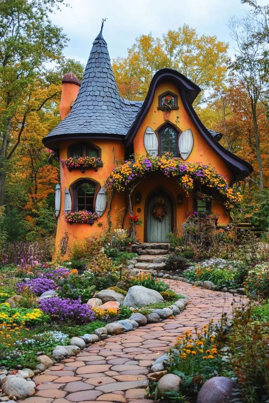 A Pumpkin-Spiced Cottage in Full Bloom