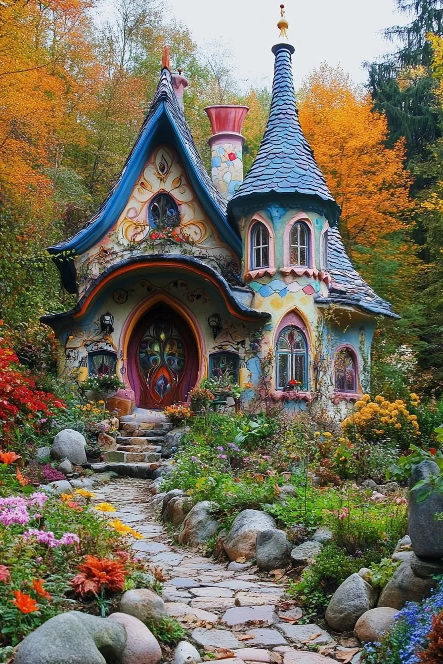 A Whimsical Cottage Set in the Woodland