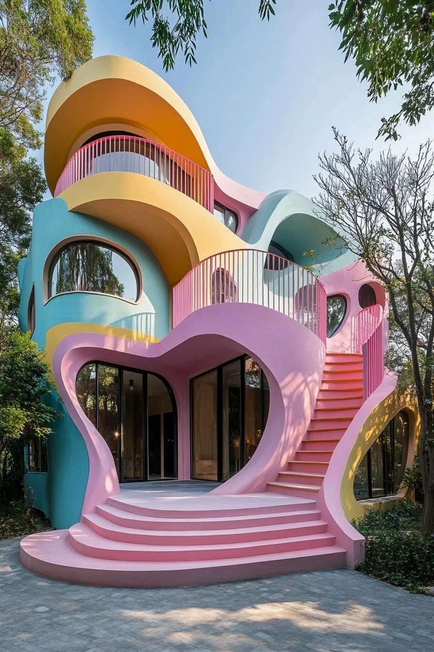 Swirling Color Pattern Cottage Design