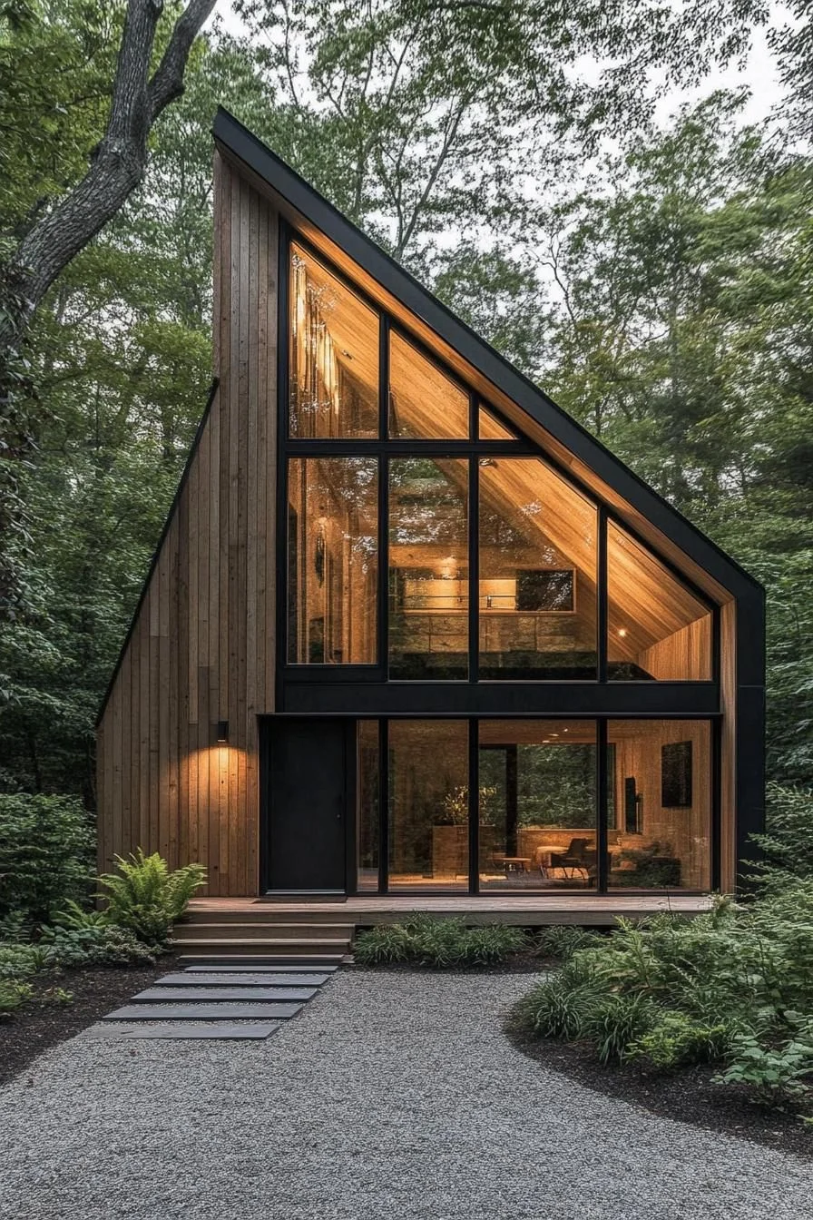 22) An A-Frame Cabin in the Woods
