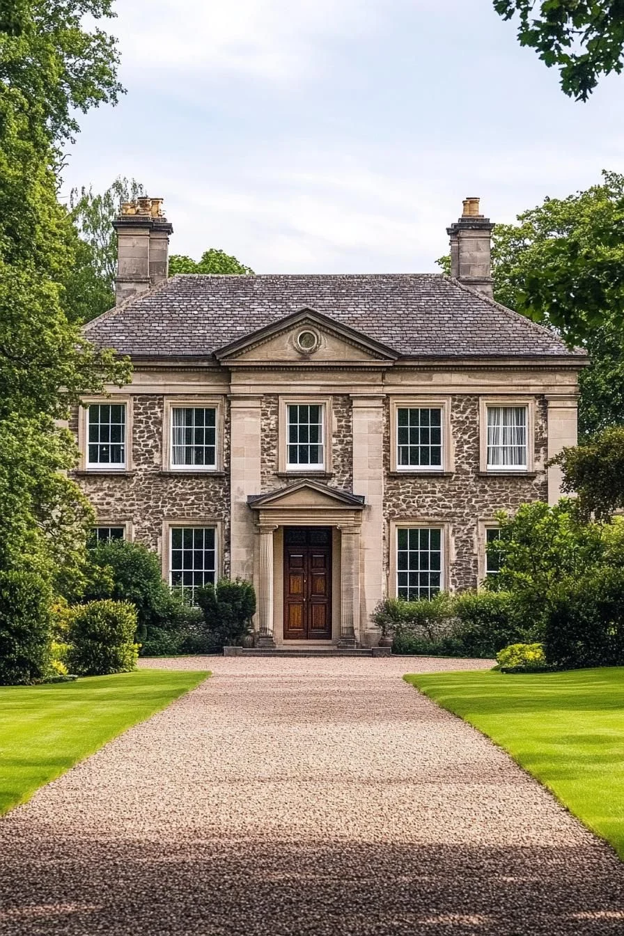 A Regal Stone Residence in Quiet Green Surroundings