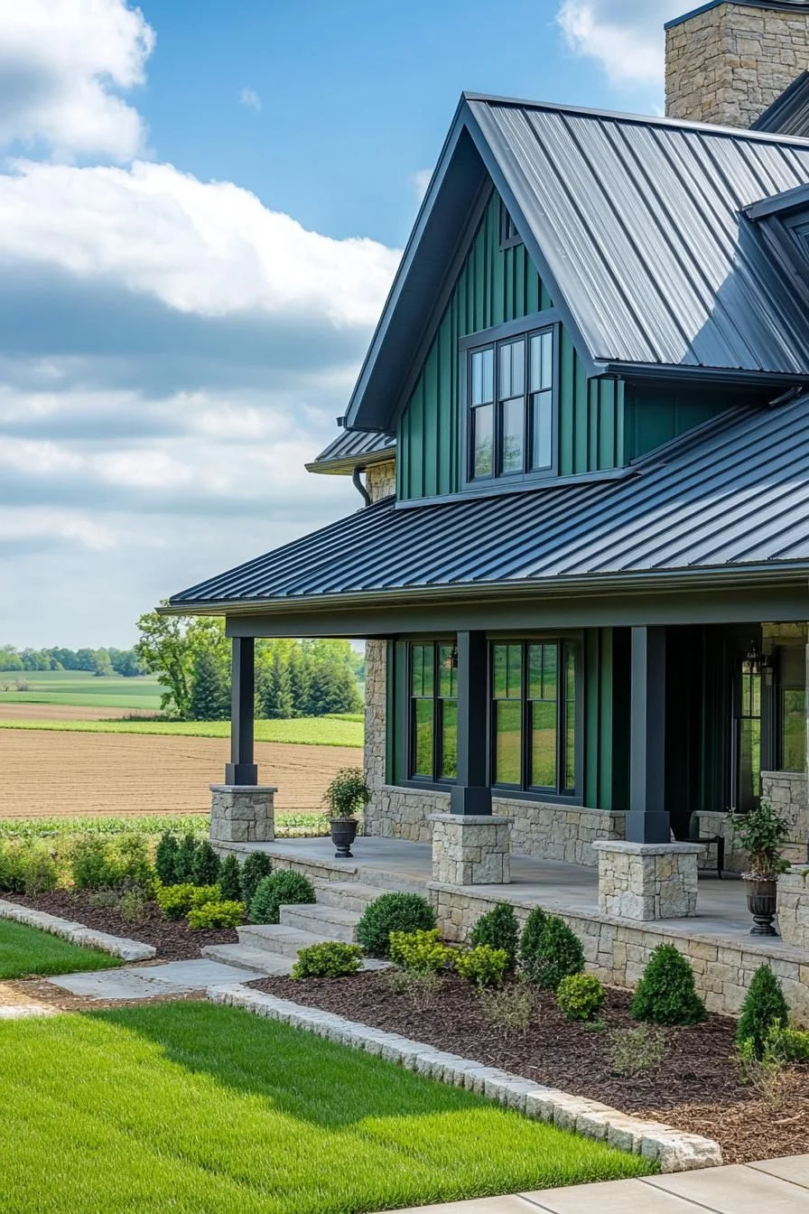 A Peaceful Stone and Steel Home