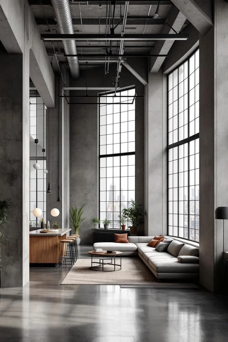 Where Concrete Meets Cozy Loft Living