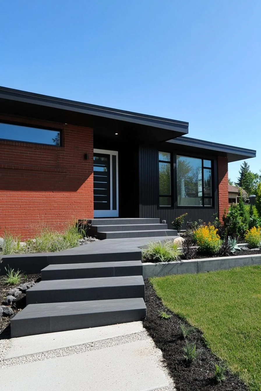 A Brick Ranch Framed by Greenery