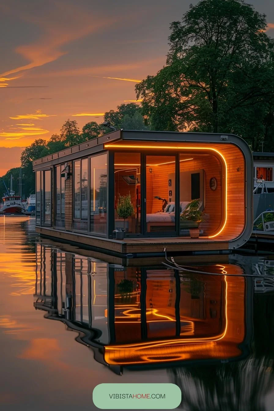 9. Houseboat Cabin That Floats