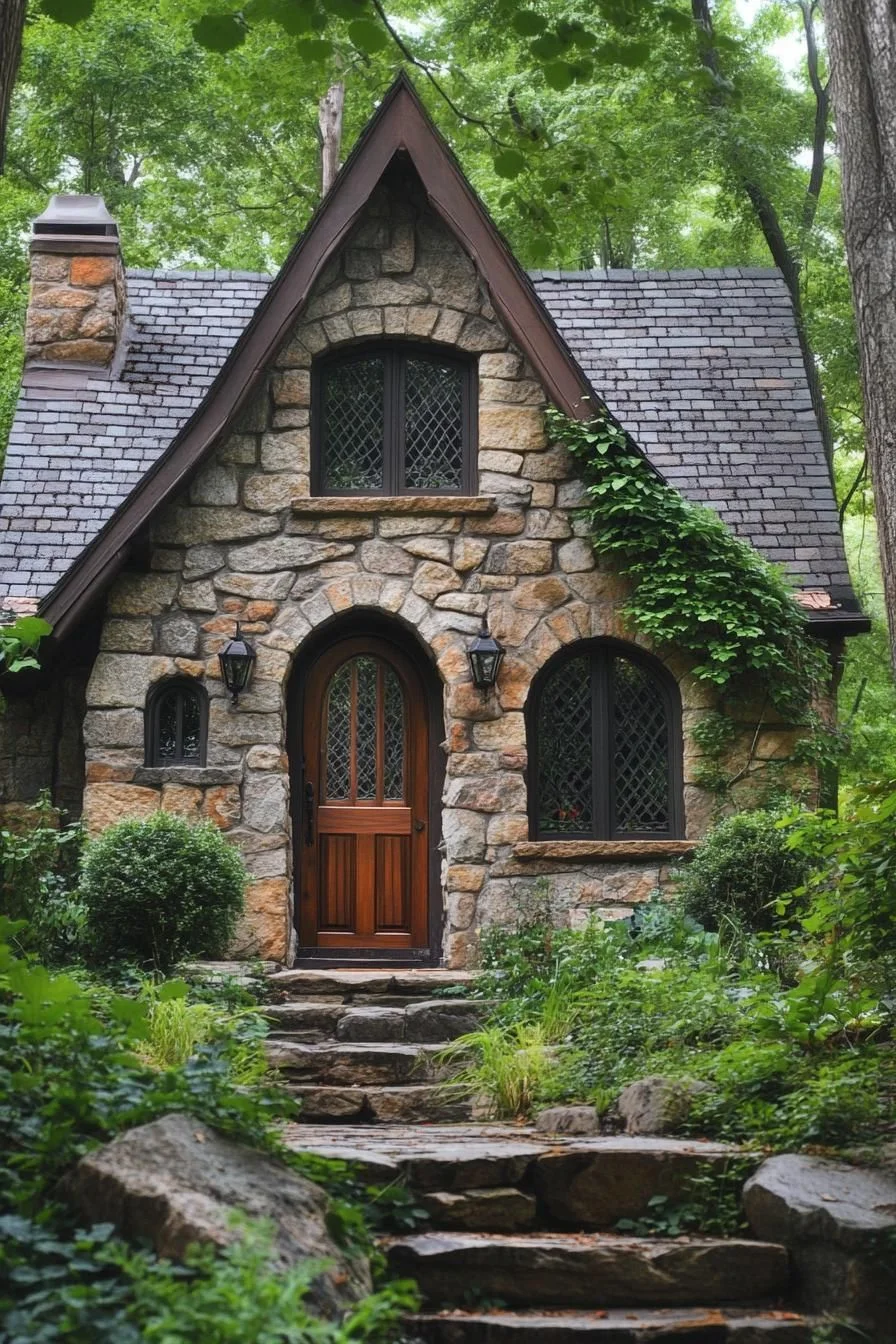 Ivy-Covered Stone Cottage