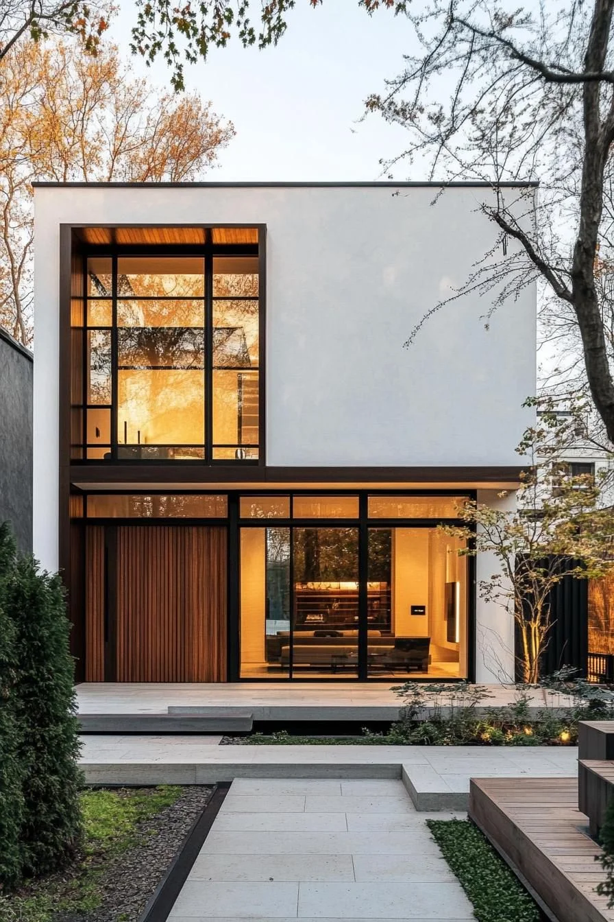 A Modern Zen House Behind Bamboo
